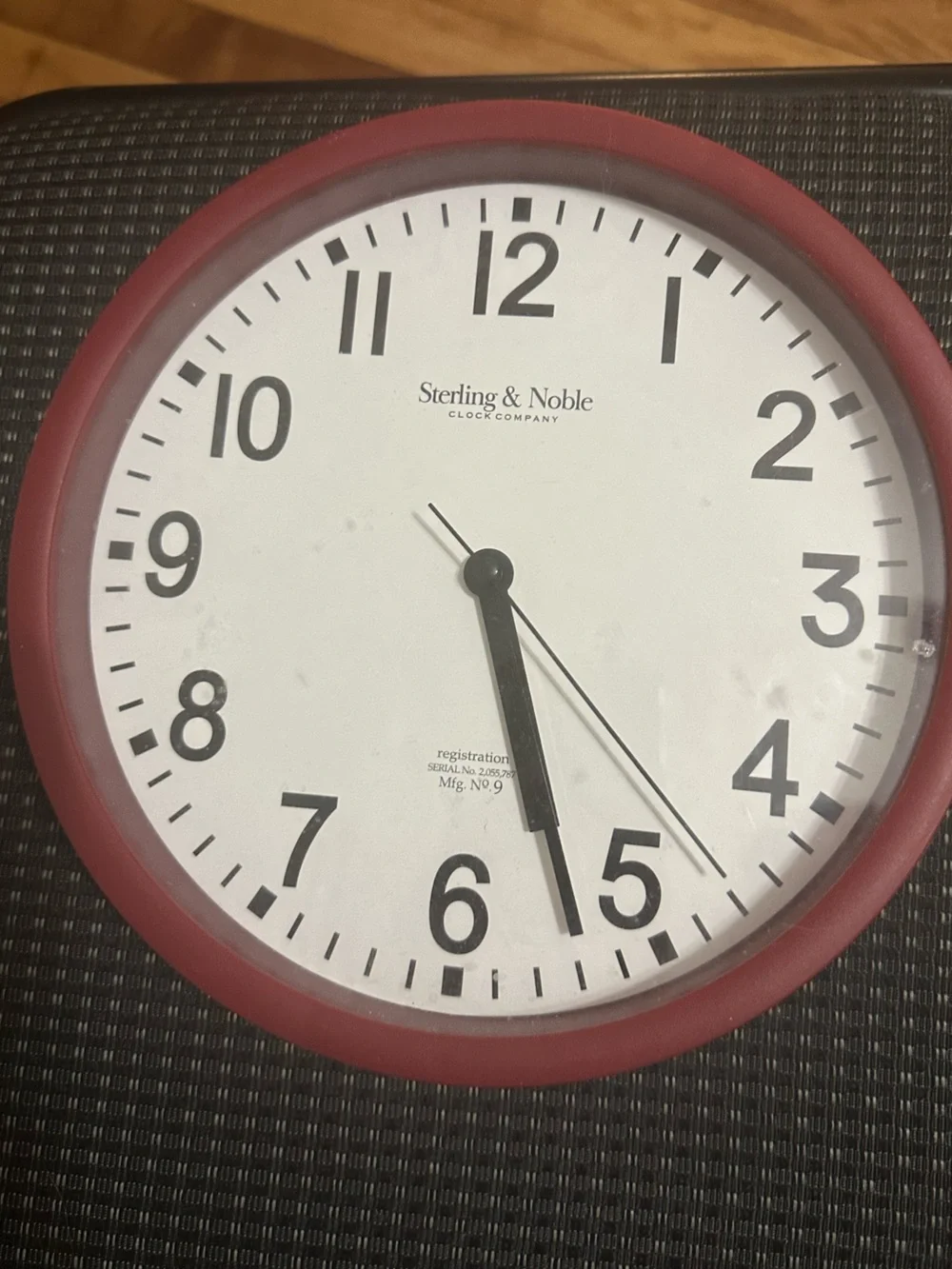 Sterling & Noble Red Wall Clock - Modern Home Wall Decor